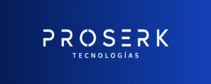logo proserk fondo azul